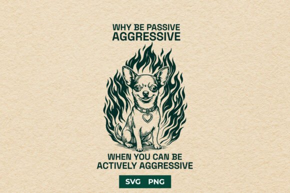 Actively Aggressive Dog SVG Design