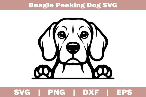 Beagle Peeking Dog SVG