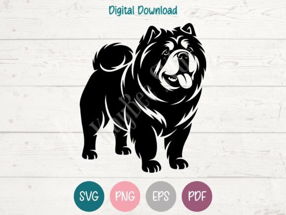 Chow Chow Dog SVG PNG EPS PDF Design
