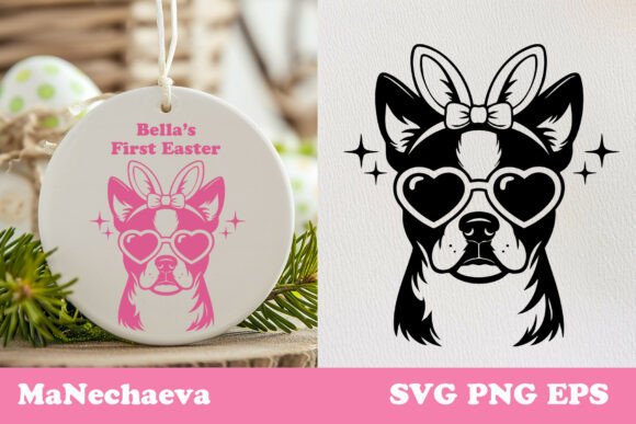 Cute Boston Terrier Easter Dog SVG