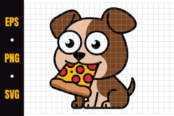 Cute Dog Eating a Slice of Pizza