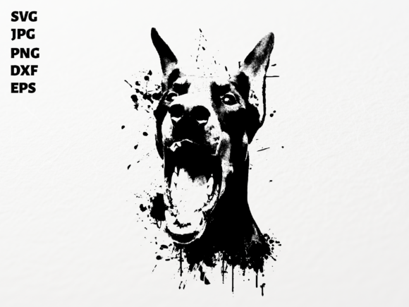 Doberman Dog SVG for Cricut Sublimation