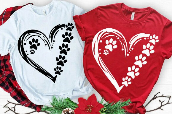 Dog Paw Heart SVG Review