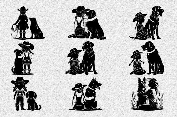 Girl and Dog Svg, Dog Lover Svg