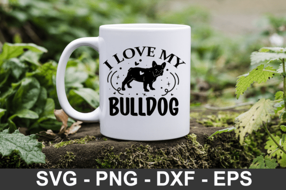 I Love My Bulldog Svg Design