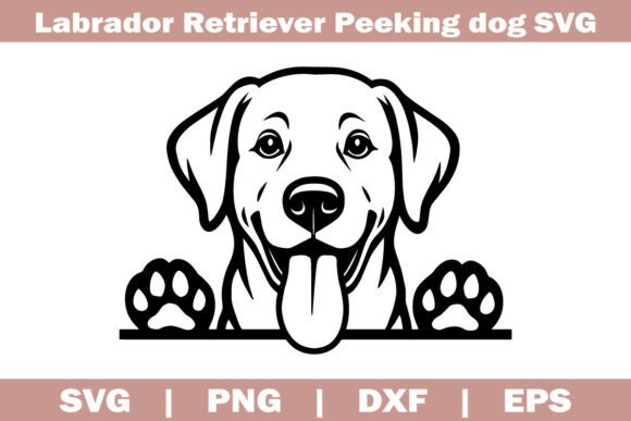 Labrador Retriever Peeking Dog SVG