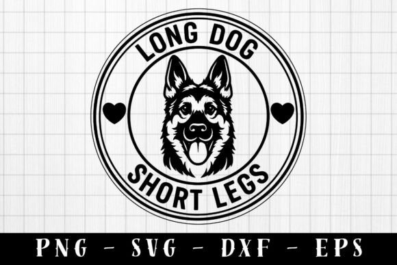 Long Dog Short Legs Hat Patch Dog SVG