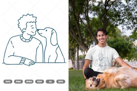 Man and Dog SVG Clipart Review