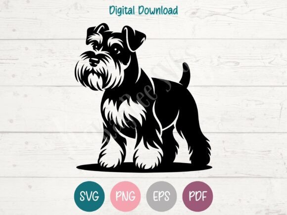 Miniature Schnauzer Dog SVG PNG EPS PDF