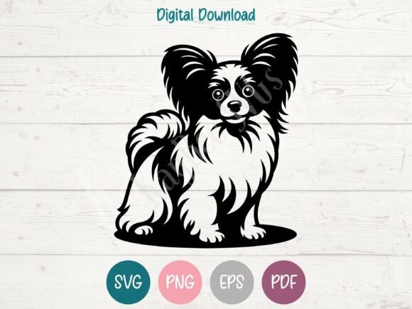 Papillon Dog SVG PNG EPS PDF Design