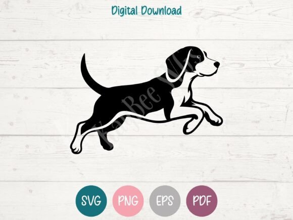 Running Beagle Dog SVG PNG EPS PDF