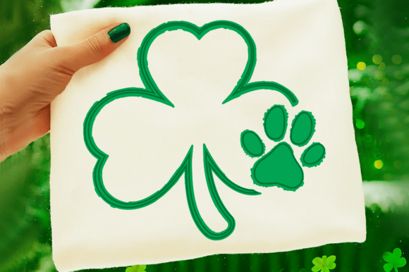 Shamrock Dog Paw Svg, St. Patrick's Svg