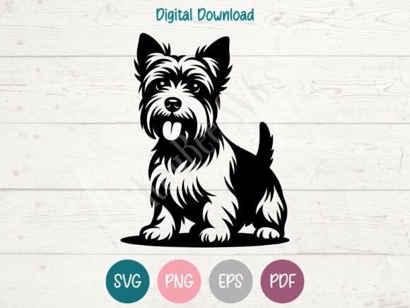 Silky Terrier Dog SVG PNG EPS PDF