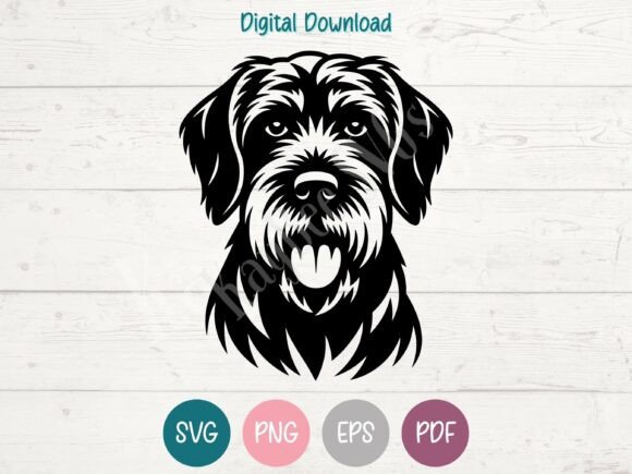 Wirehaired Pointing Griffon Dog SVG PNG
